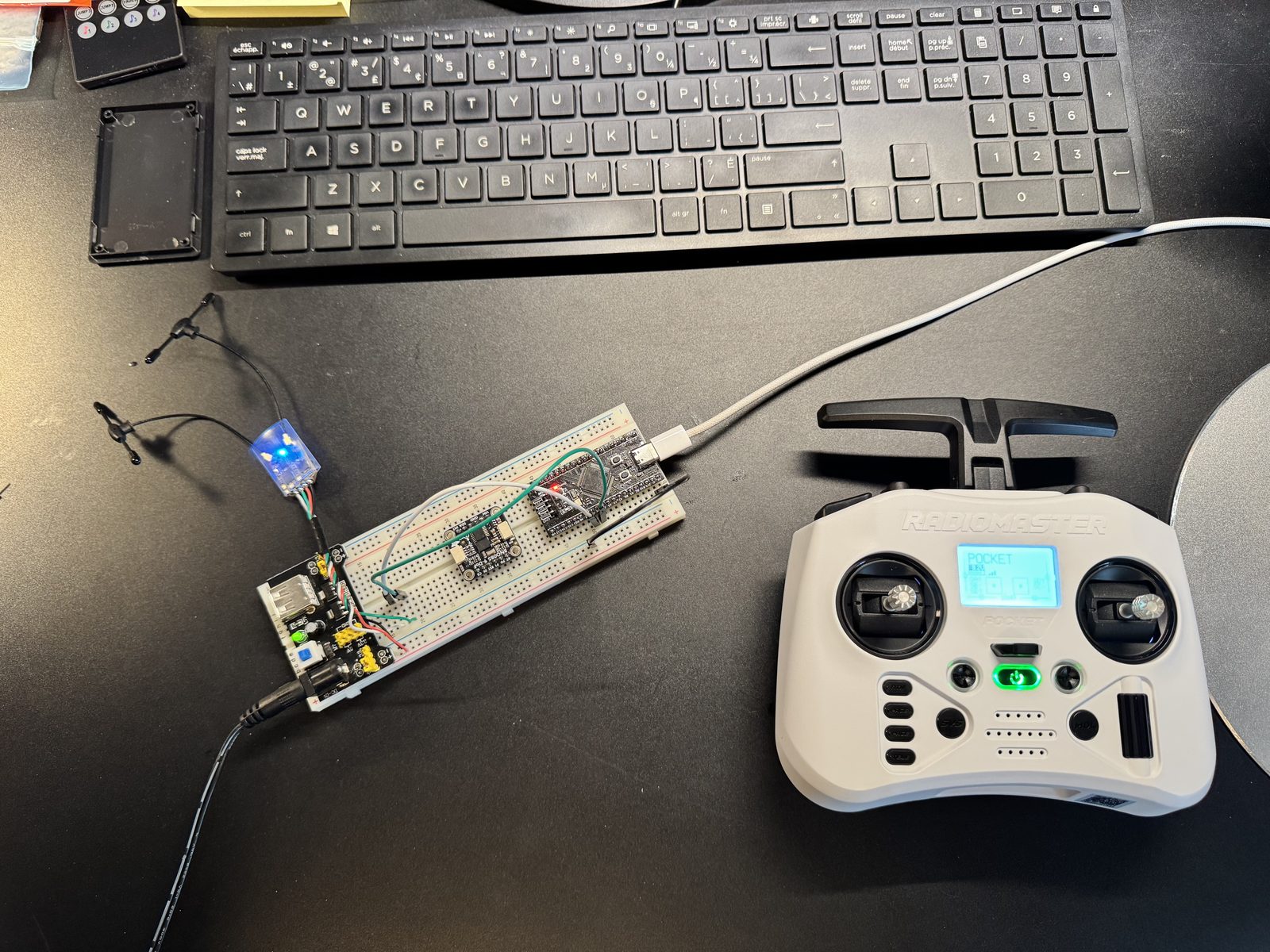Testing the RadioMaster Pocket transmitter and RP4TD receiver link
